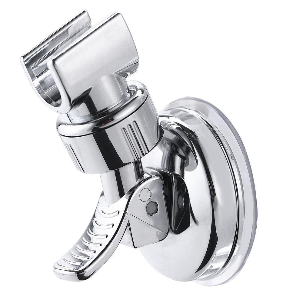Shower Head Handset Holder Chrome Bathroom Wall Mount Adjustable Suction Bracket Q4: Default Title