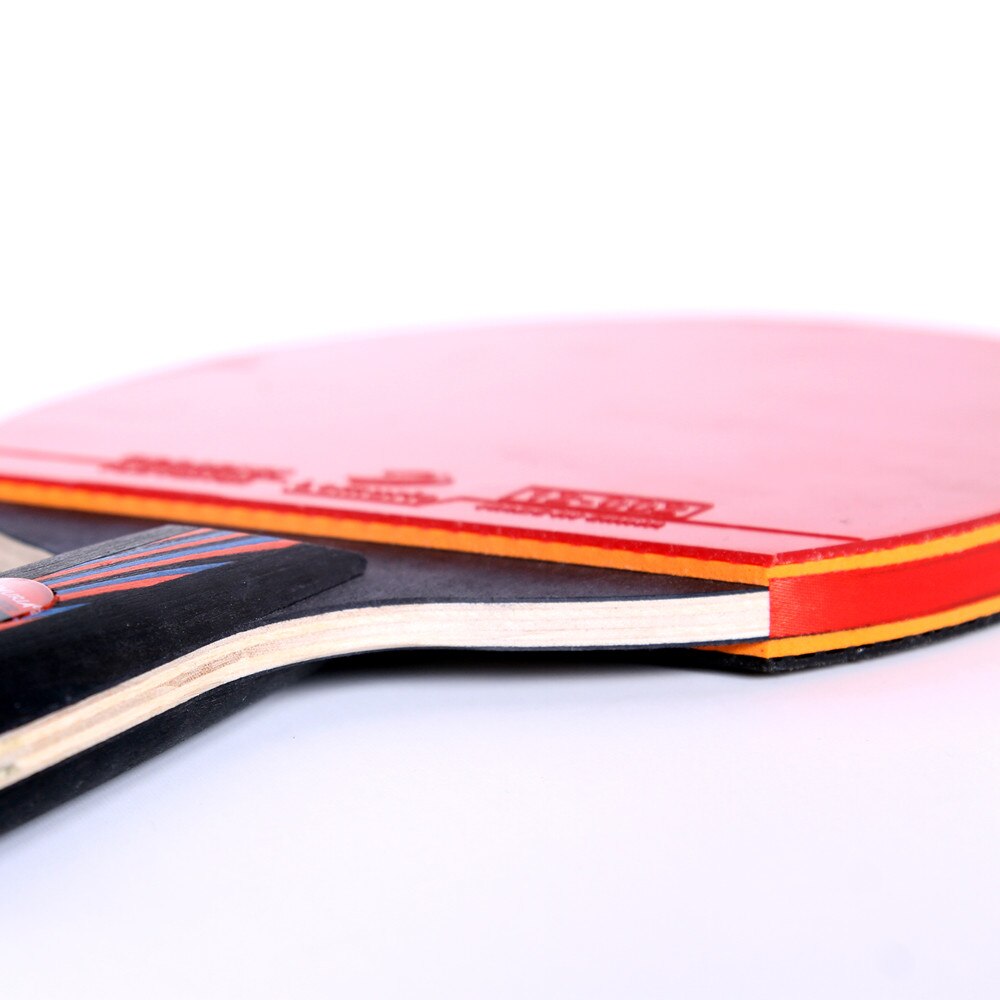 Lemuria Pro Carbon Fiber Table Tennis Racket FL Or CS Handle Ping Pong Bats Glued With Unsticky Pimples In Rubber And Black Case