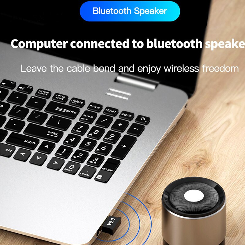 HUASIFEI 5.0 adattatori Bluetooth USB Mini USB adattatore per Computer Wireless ricevitore Audio dongle per Laptop win8/8.1/10