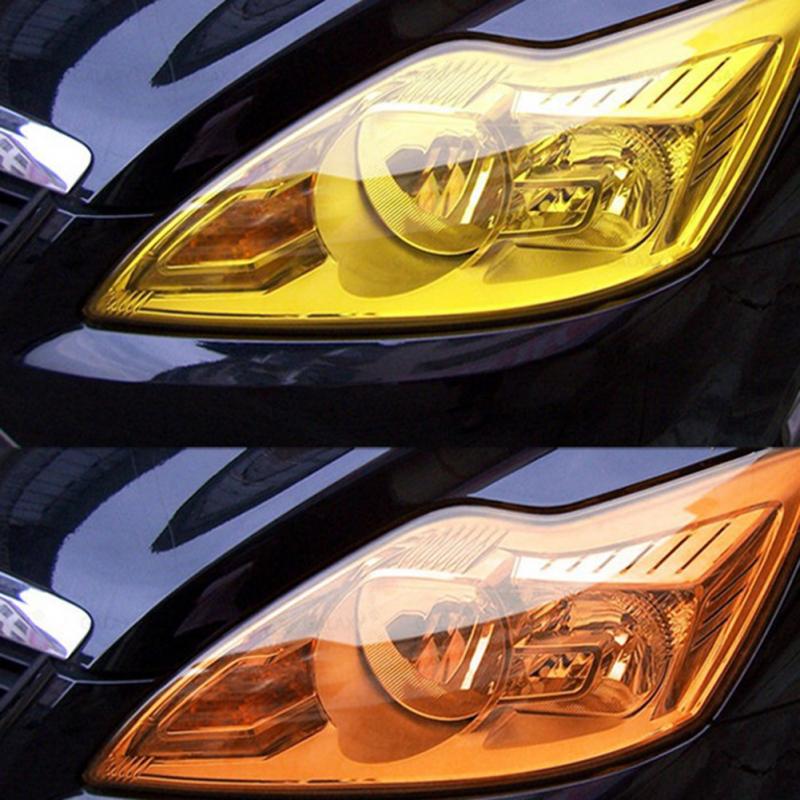 30*60 Cm Car Headlight Tint Sticker Car Stickers Koplamp Achterlicht Mistlamp 3 Layers Filmfiche Auto Products Car Accessories