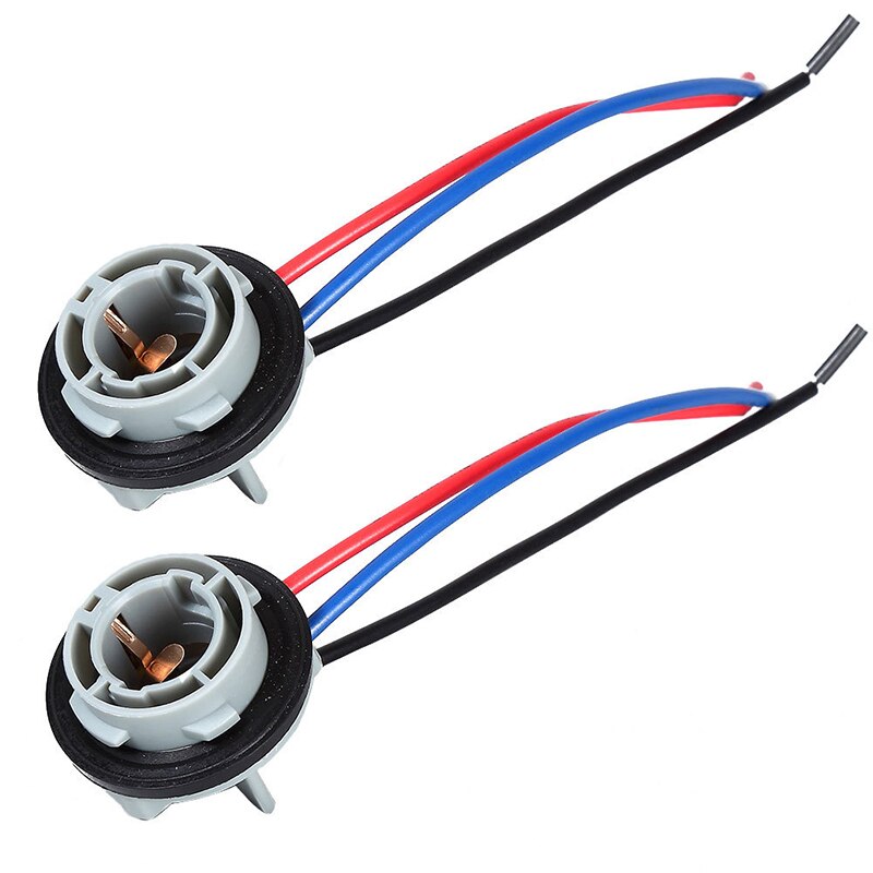 Support de lampe BAY15D, 2 pièces, lumière de freinage pour voiture, douille d'ampoule 1157, adaptateur P21/5W, connecteur de Base, accessoires: Default Title