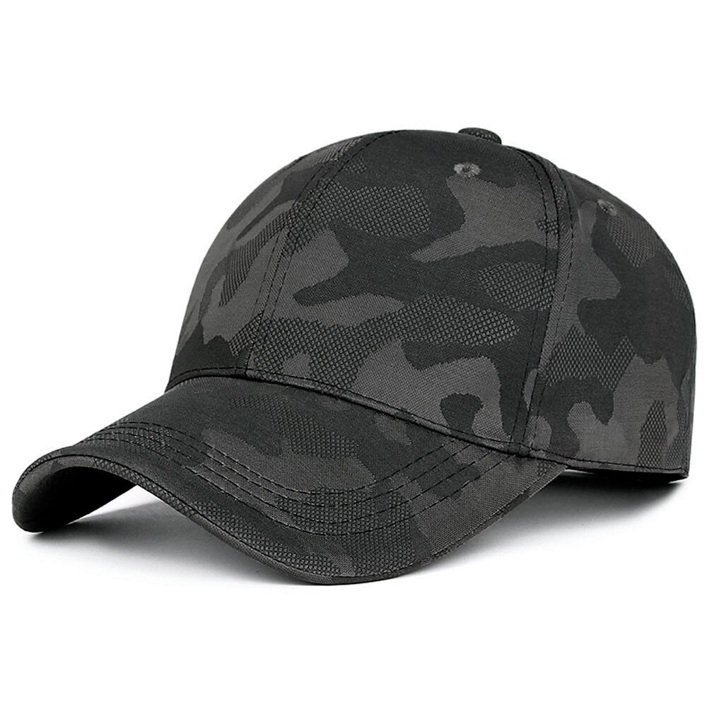 Baseball hat mænd kvinder camouflage plade sport cap til udendørs hip-hop justerbar cap rand skyggen snapback sol hat 10.30: Grøn