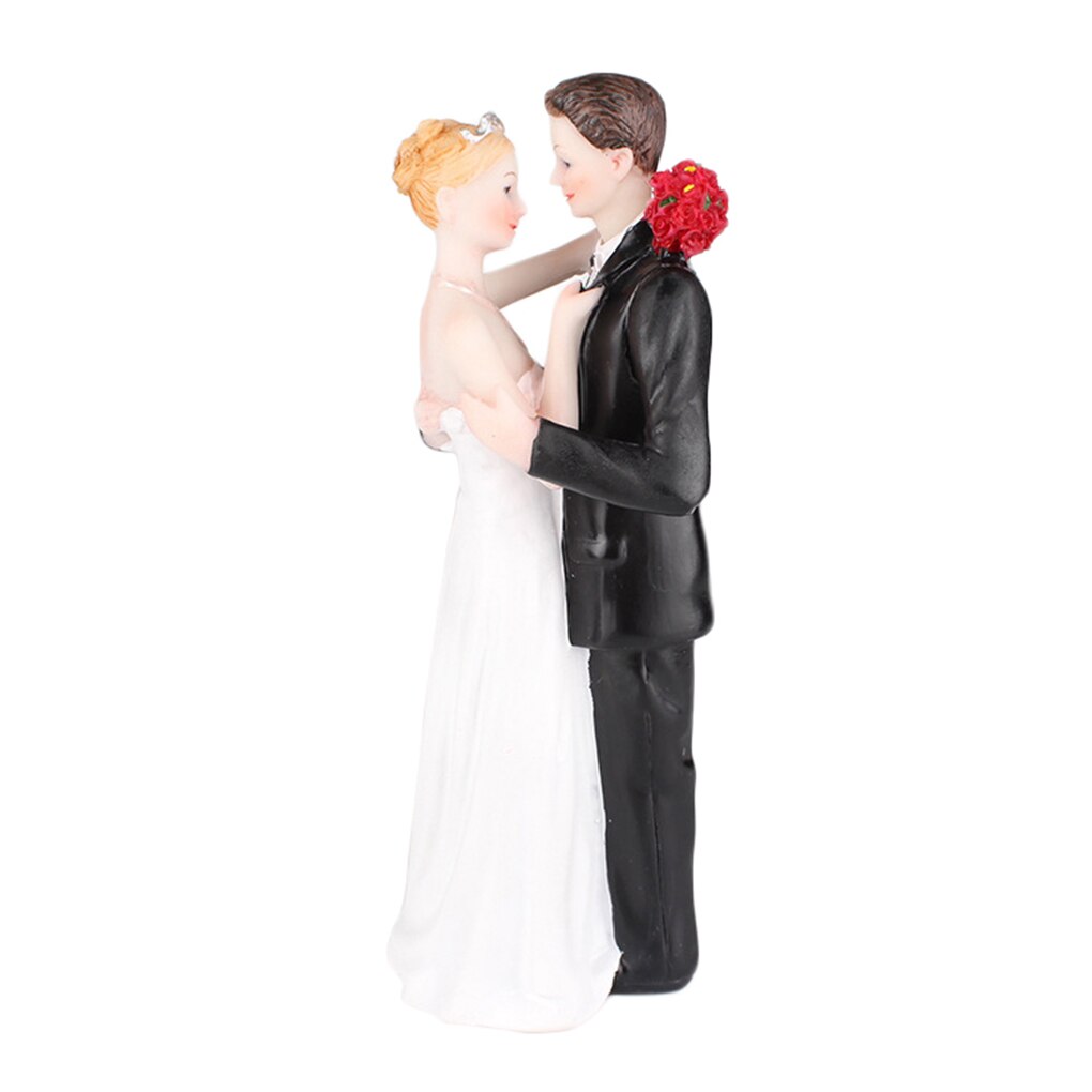 Reusable Romantic Black Groom Bride Marry Resin Figurine Wedding Cake Topper Wedding Decoration Baking Decor Tools: NO.18