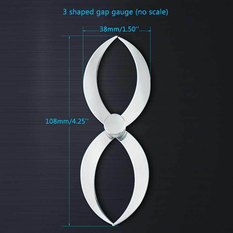 ID OD Feeler Gauge Caliper Acero inoxidable espesor tenón de madera calibre w/ Scale