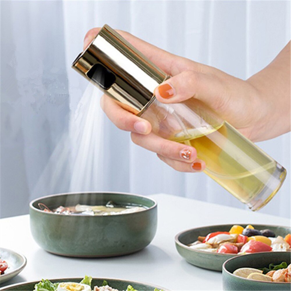 100ml Oil Bottle Glass Oil Spray BBQ Baking Olive Oil Spray Bottle Oil Vinegar Spray Bottles Anti-drip Oil Sauce Condiment Pots