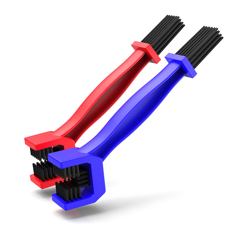 Motorfiets Mountainbike Fiets Scooter Dubbele-End Keten Reinigingsborstel Cycle Chain Borstel Motor Ketting Clean Tool