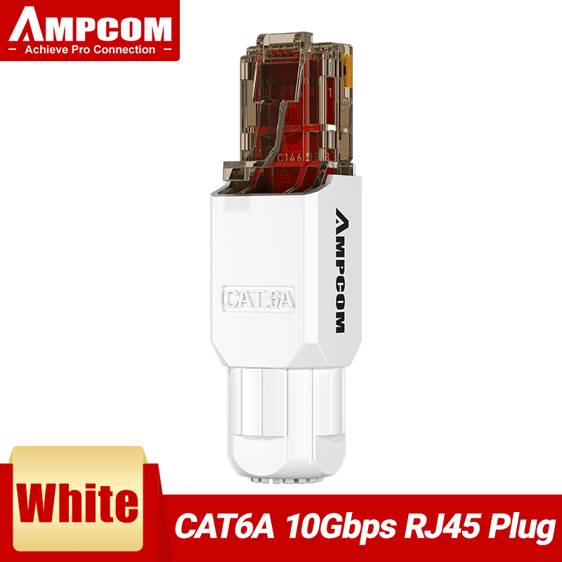 AMPCOM Werkzeugfreier RJ45-Stecker, kein Crimpwerkzeug weniger UTP 1000 Mbit/s Katze6/Katze6A Modularstecker für verseiltes fest-LAN-Ethernet-Kabel: Anderes