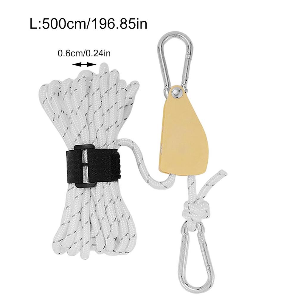 Kampeertent Vastbinden Touw Strakker Bevestiging Katrol Hangers Luifel Touw Haak Gesp Touw Aanhaalriemen Gereedschap: NAVY