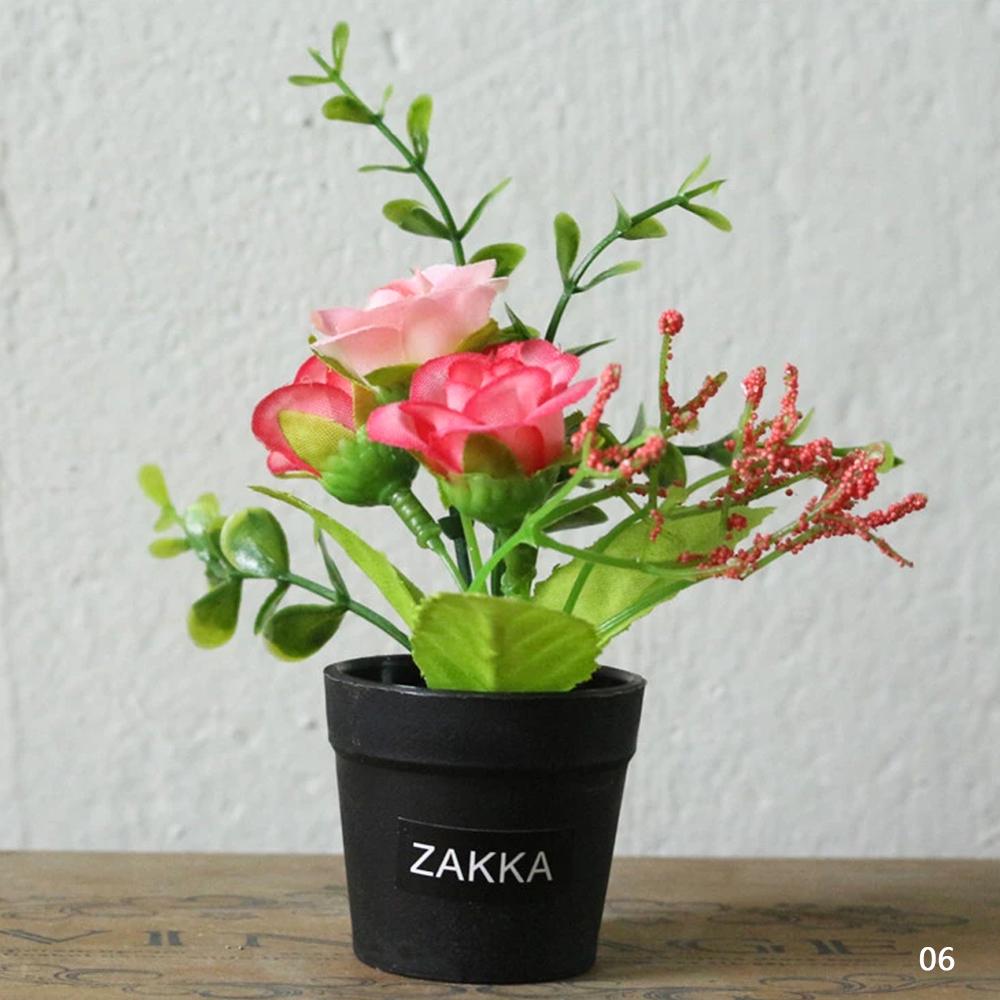 Artificial Plastic Succulents Flower Potted Plant No Pot Eco-Friendly Simulation Home Office Desktop Festive Decoration: 06