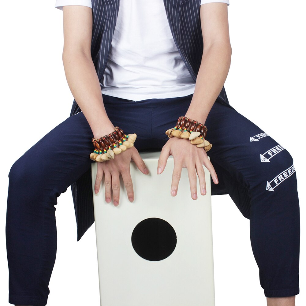 Ammoon Handgemaakte Noten Shell Armband Tafelbel voor Djembe Afrikaanse Trommel Conga Percussie Accessoires: Default Title