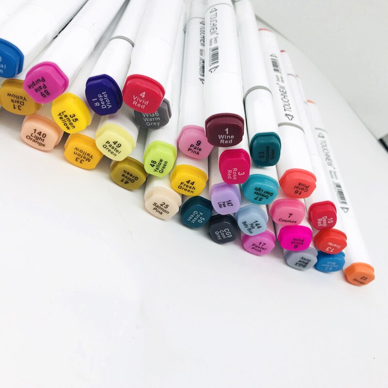 Touchnew 80 Colors Drawing Art Markers Pen Set Oily Alcoholic Dual Headed Sketch Markers Animation Manga