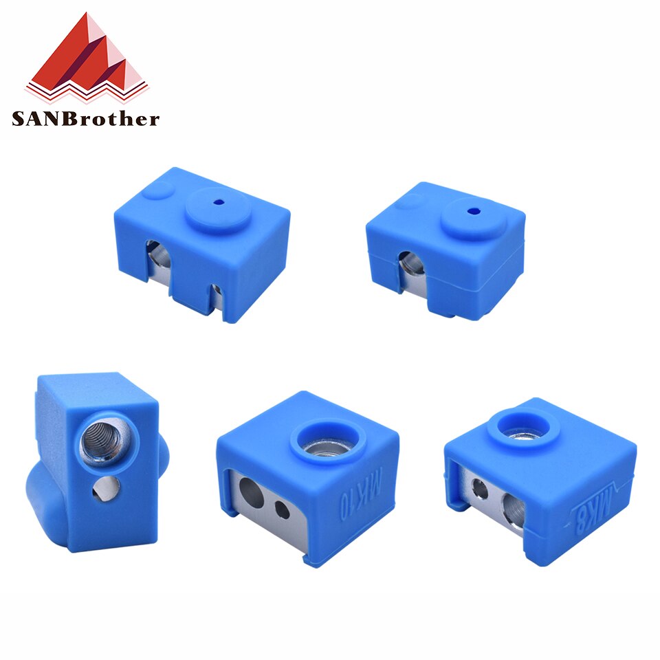 3D Printer V5/V6 volcano Protective Silicone Sock Insulation Cover Case for Heater Block MK8 / MK10 /MK9 Silicone sleeve End