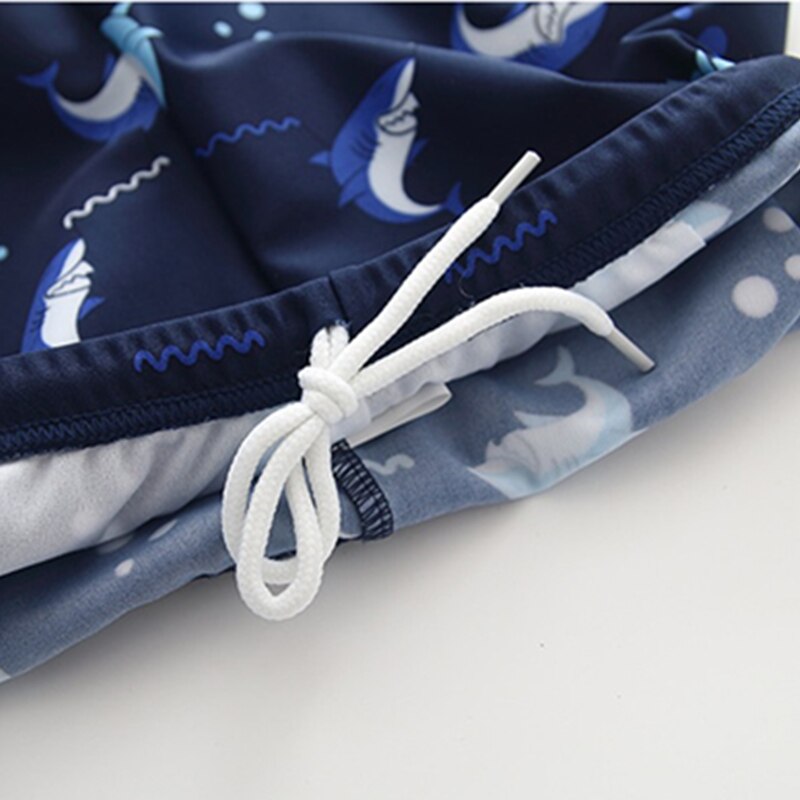 Conjunto de traje de baño con estampado de animales de dibujos animados para niños, traje de baño de dos piezas para surfear a la para niños, traje de baño para niños RL2