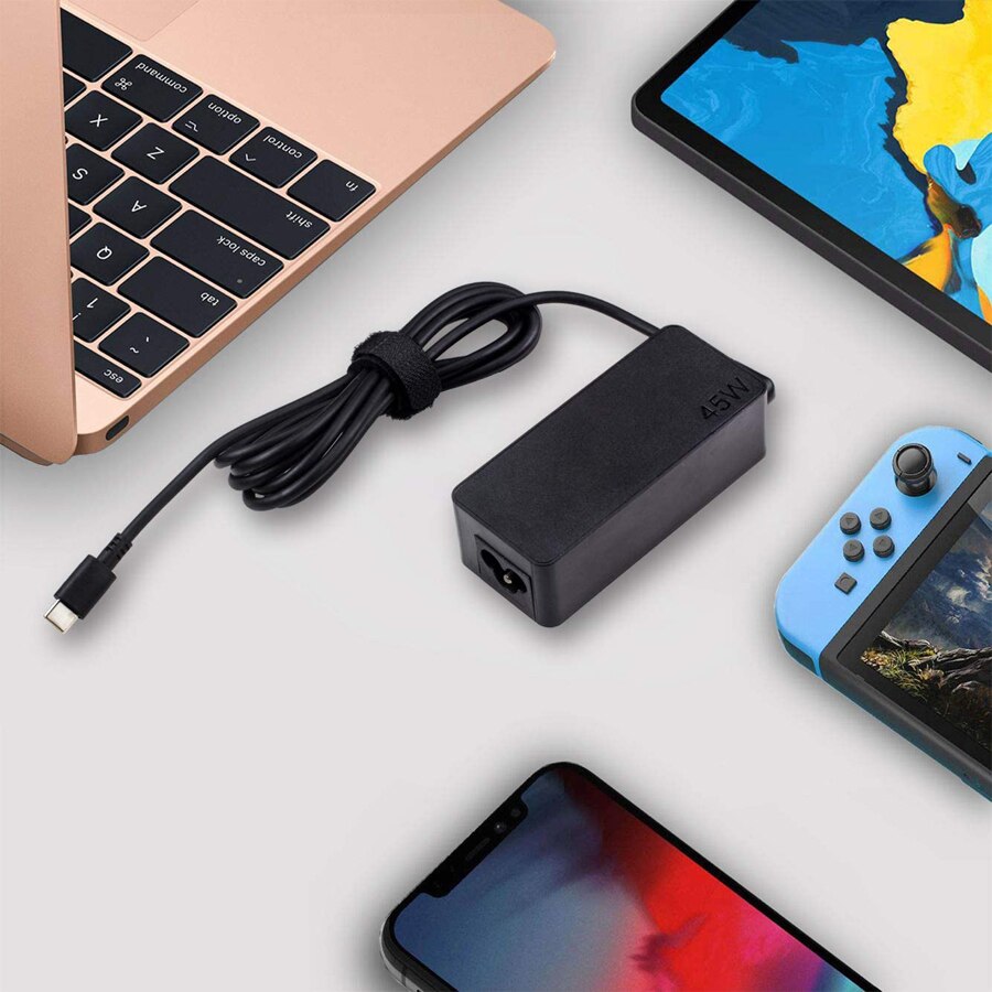 USB-C AC Charger for Lenovo ThinkPad T480 T480S X280 T590 L390 Lenovo Chromebook C330 S330 100e 300e Laptop Power Adapter Cord