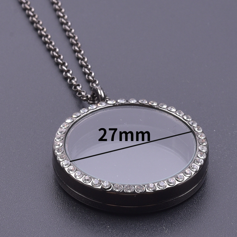 1Pc 25-40mm Clear Ronde Living Foto Medaillon Hanger Kettingen Diy Glas Gedenkteken As Glazen Urn medaillon Vrouwen Collares Sieraden