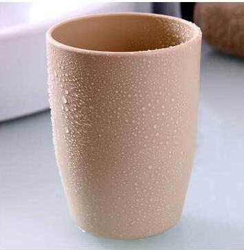 Bathroom Brushing Teeth Cups Plain Green Plastic Couple Mouthwash Cup Rinsing Mug Couple Rinse Cups Thick Round Water Cup: Brown