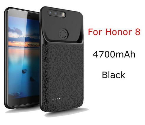 5000mah Shockproof battery charger case For Honor 8 9 10 Lite External charger Cover Backup power For Huawei P30 P20 Lite Pro: For Honor 8 4700mAh