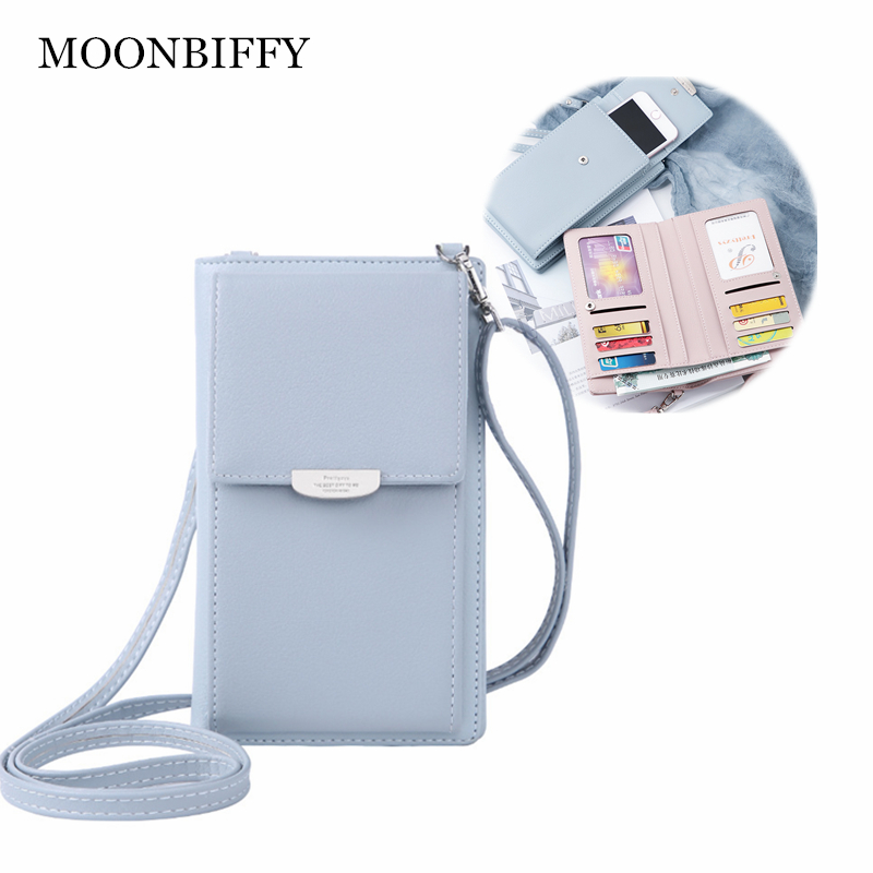 Multifunzionale in pelle Crossbody Sacchetto di Spalla Del Telefono mini Raccoglitore Delle Donne messaggero Femminile Frizione 2-in-1 Supporto di Carta Della Caramella colore