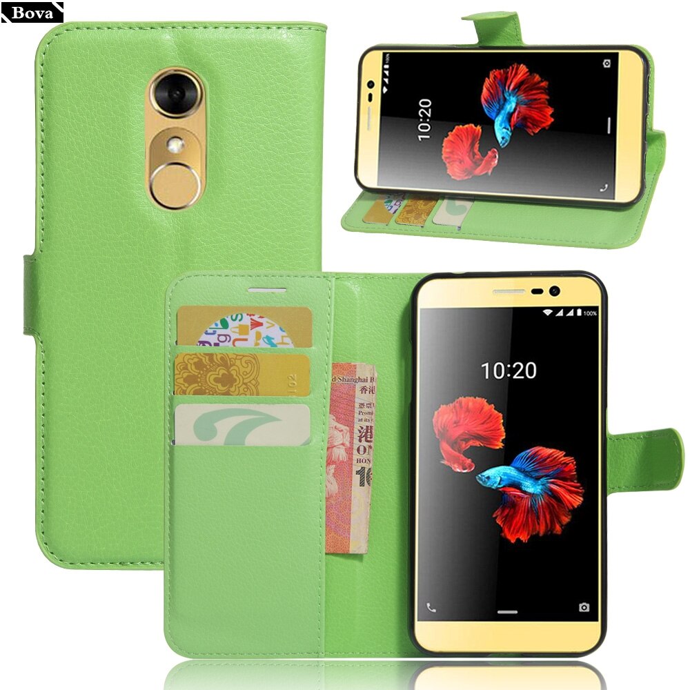 Pour ZTE Blade A910 étui portefeuille en cuir synthétique ZTE A910 porte-carte étui de téléphone pour ZTE Blade A910 étui de protection étui étui: Green JFC