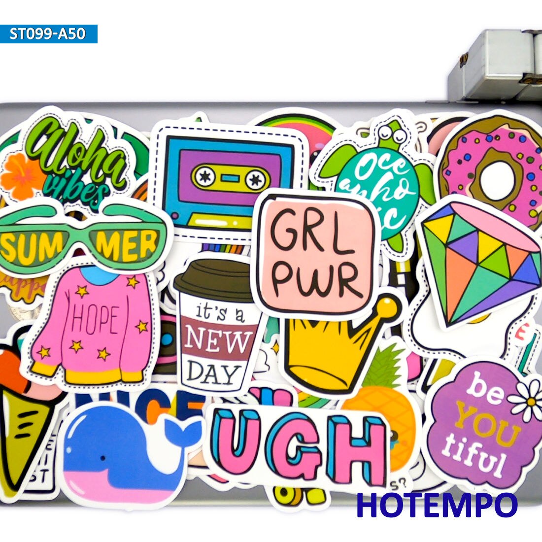 50pcs Retro Style Summer Small Fresh Lovely Stickers for DIY Stationery Scrapbook Phone Laptop Suitcase Decals Stickers