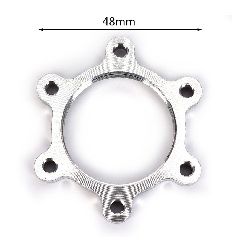 Een Stuk Remschijven Fiets Freewheel Schroefdraad Hubs Schijf Schijfremrotor 6Bolt Flens Adapter Fiets Onderdelen