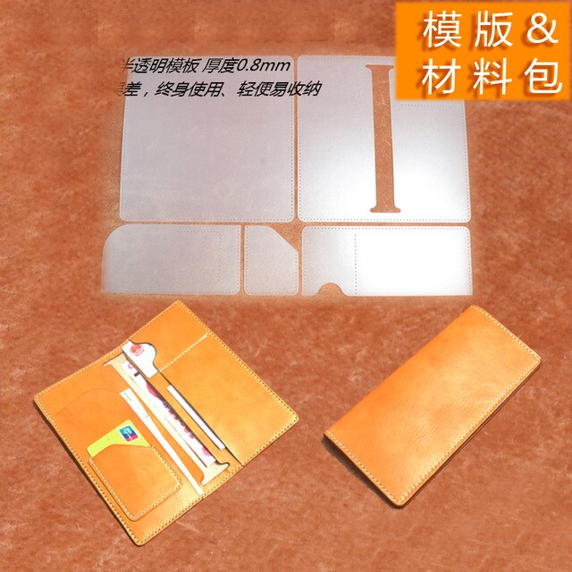 1 Set PVC Sewing Pattern Template DIY Long Women Purse Wallet Credit Card Holder Leather Handmade Craft sewing Accessoies