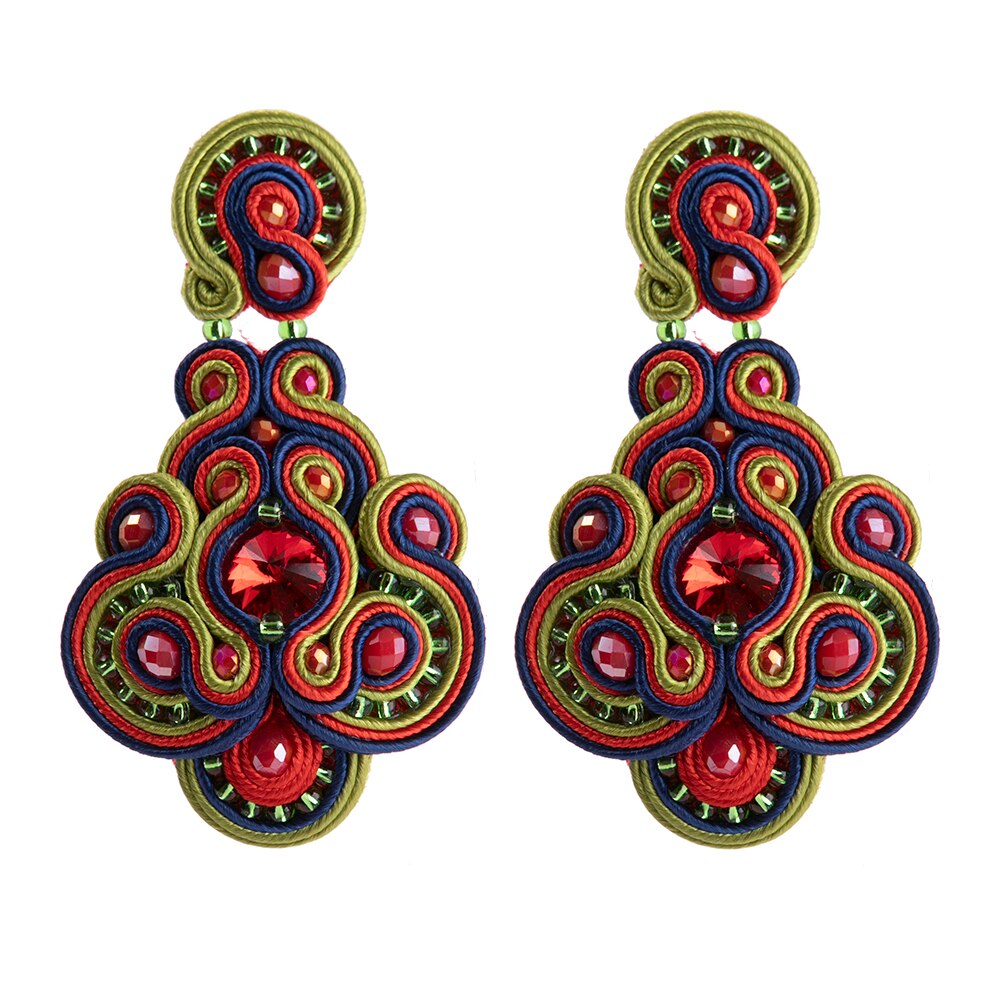 Kpacta Vintage Soutache Handgemaakte Sales Oorbellen Voor Vrouwen Dangle Charms Accessoires Bohemian Soutache Mode-sieraden 2022