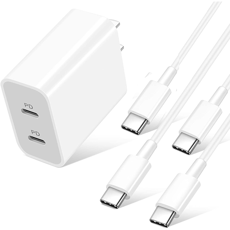 Caricabatterie rapido USB C a doppia porta PD per iPhone 13 Pro Max 12 Pro Max Mini 11 adattatore per telefono tipo C ue ricarica rapida per Mi HUAWEI