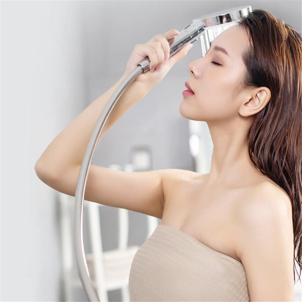 3 Modes Adjustment Handheld Shower Head Set 360° 120mm 53 Water Hole with PVC Matel Powerful Massage Shower