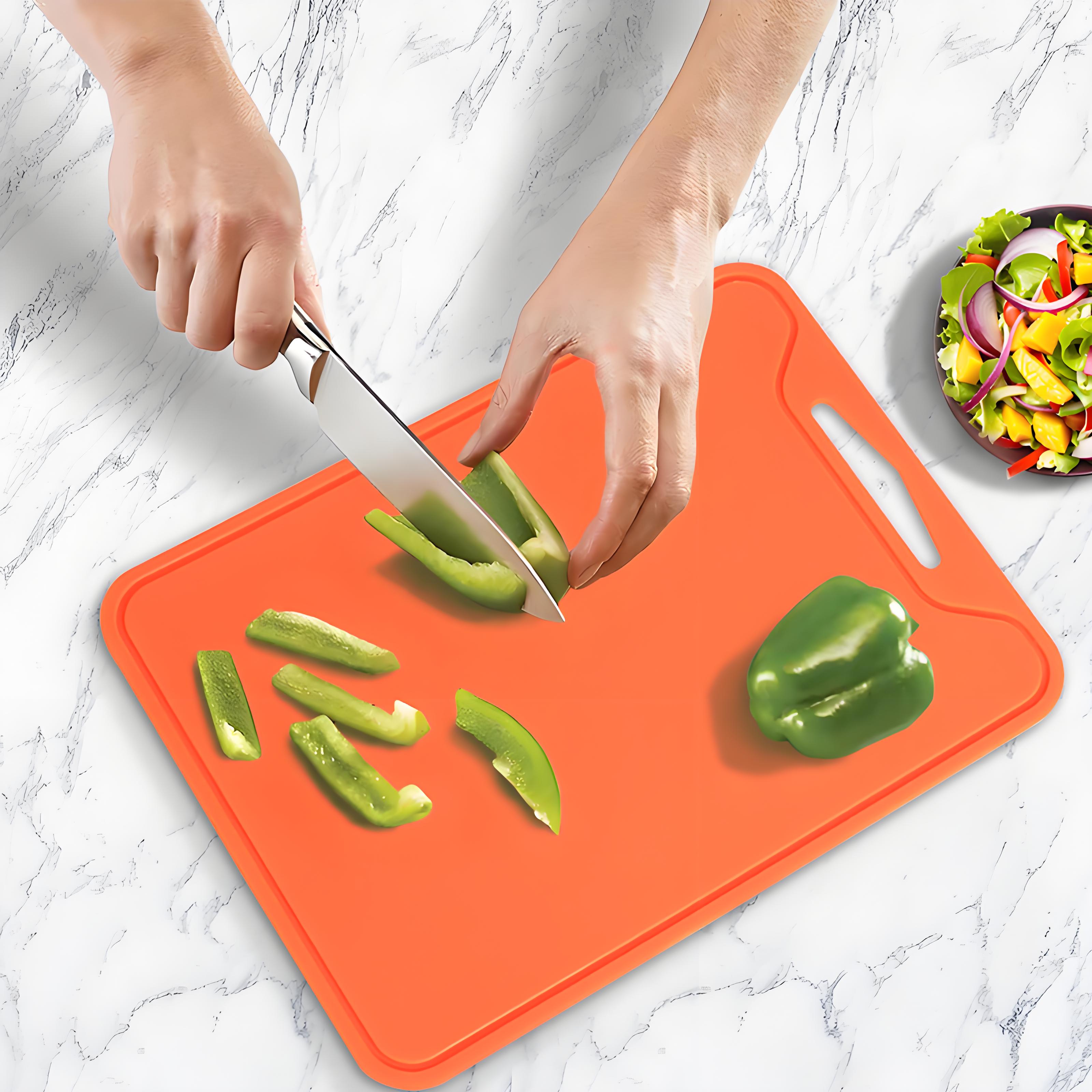 Reversible Silicone Cutting Board Non-slip Kitchen Mat for Meat and Vegetable Dishwasher Safe Chopping Board for Outdoor Camping