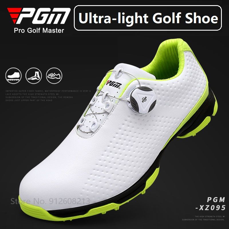 PGM – chaussures de Golf légères et imperméables pour hommes, baskets de Golf à lacets rotatifs, respirantes et antidérapantes