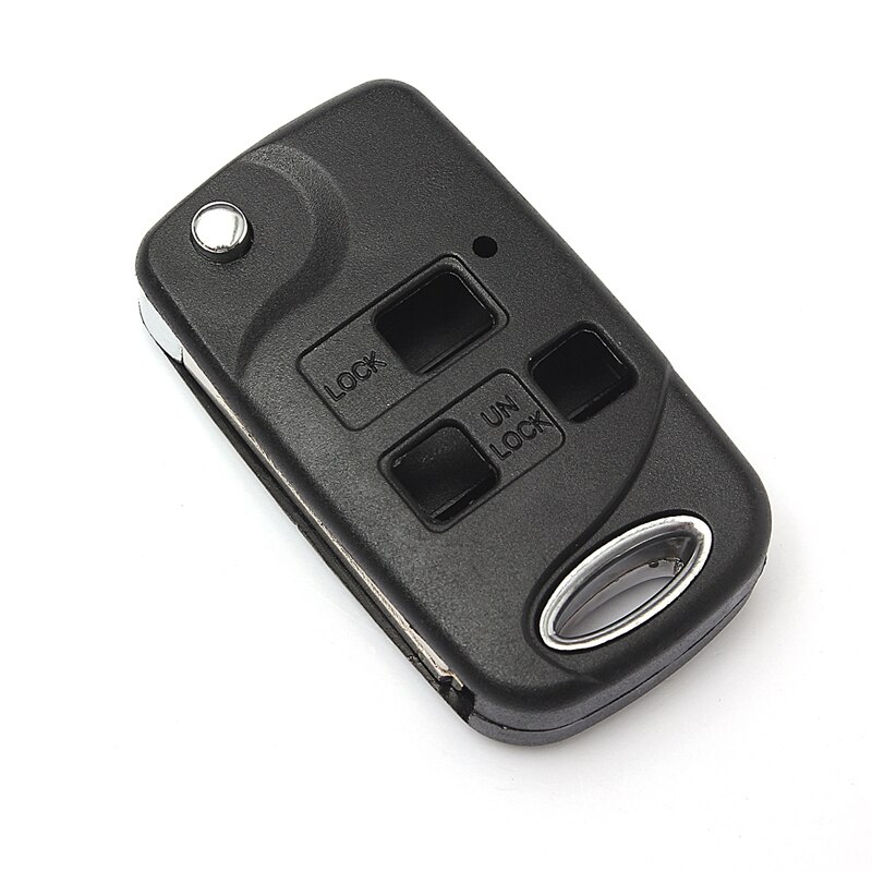 3 Buttons Conversion Flip Key Remote Fob Case for Lexus Is200 Ls400 & 3 Buttons Remote Key Shell Case Blank Blade Black
