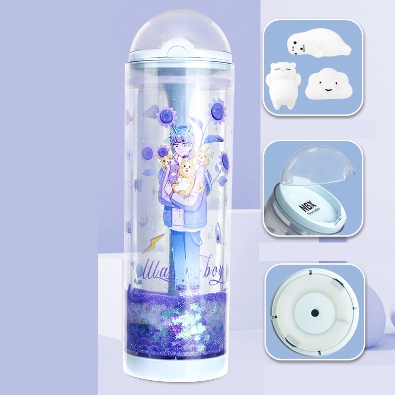 Nbx Transparante Etui Leuke Tumbler Estuche Escolar 360 Graden Pencilcase Scolaire Lifting Schoolbenodigdheden