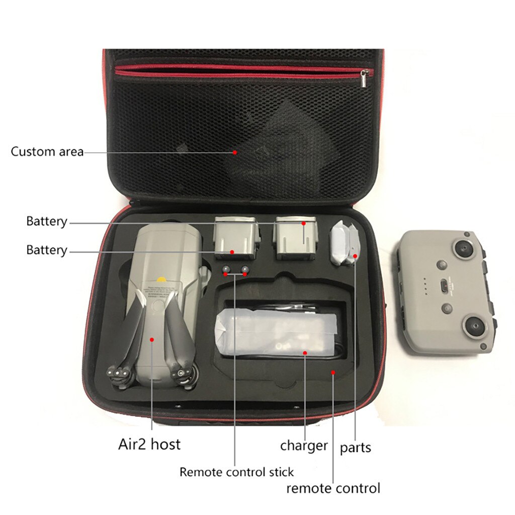 Draagbare Hardshell Waterdicht Draagtas Voor Dji Mavic Air 2 Drone Speelgoed Opbergdoos Uav Opslag Tool Speelgoed Accessoires Toolkitrc