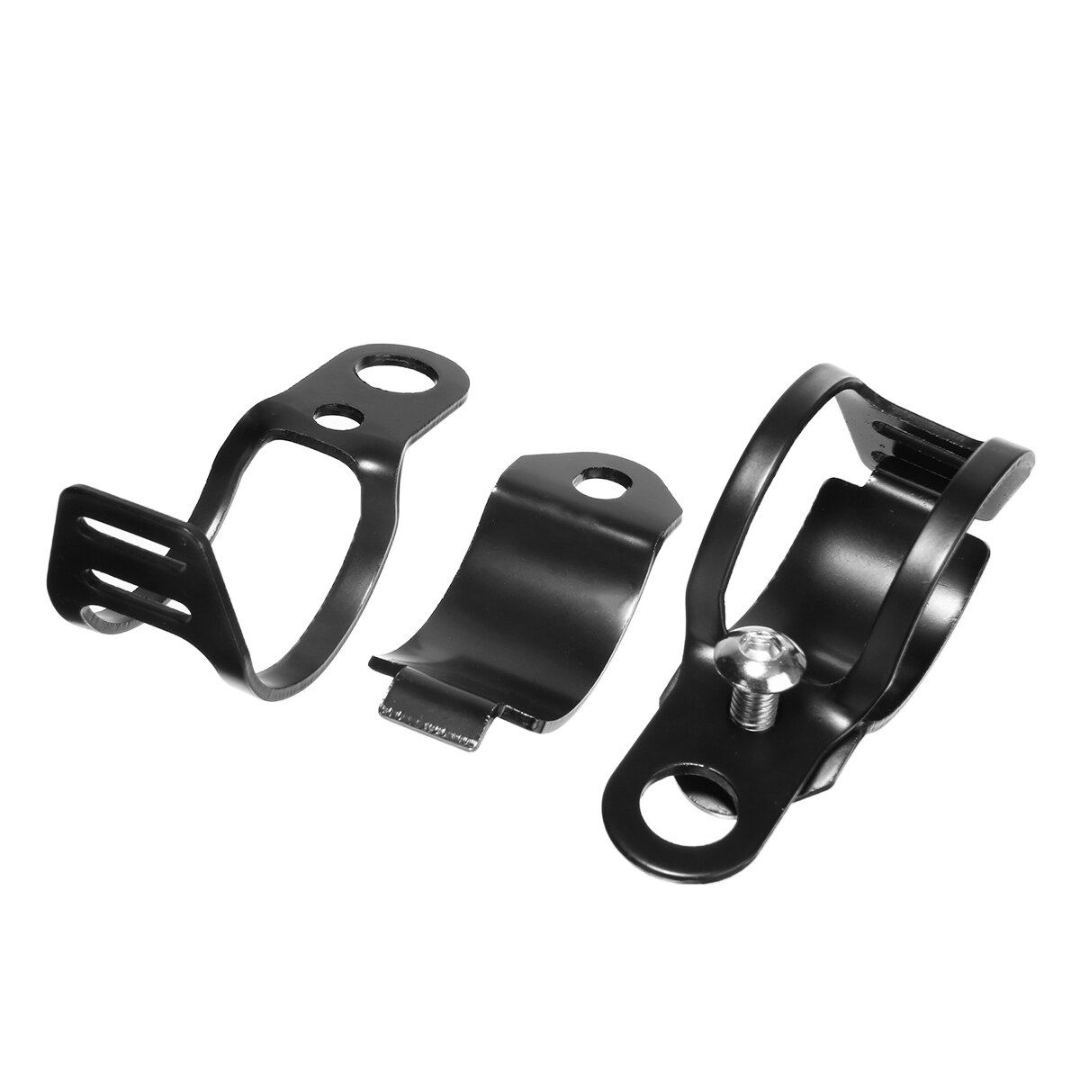 2Stck Motorrad Blinker Llight Klemme Rolle Schwarz Metall Halterung Halfter Für 33-43mm Gabel