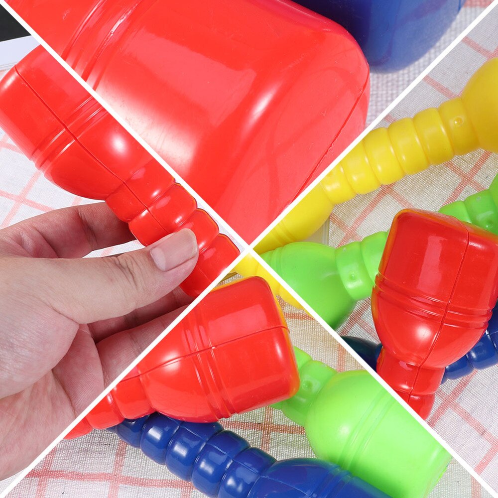 4PCS Durable Colorful Safe Small Dumbbells Exercise Dumbbells Plastic Dumbbells Kids Toddler Children Kindergarten