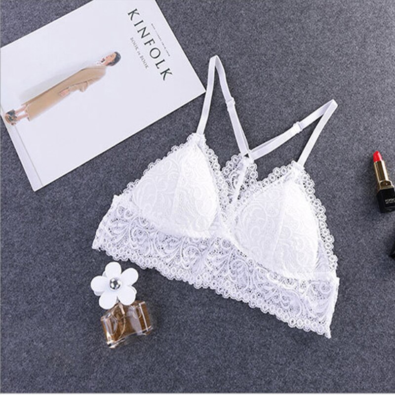 Women Wireless Bras for Women Plus Size Y-line Straps Backless Bras Lingerie Lace Sexy Bralette Push Up Breathable Bra