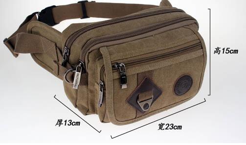 Canvas Messenger Bag Zakken Rijden Anti-Diefstal Kleine Pakket Mannen Taille Tas