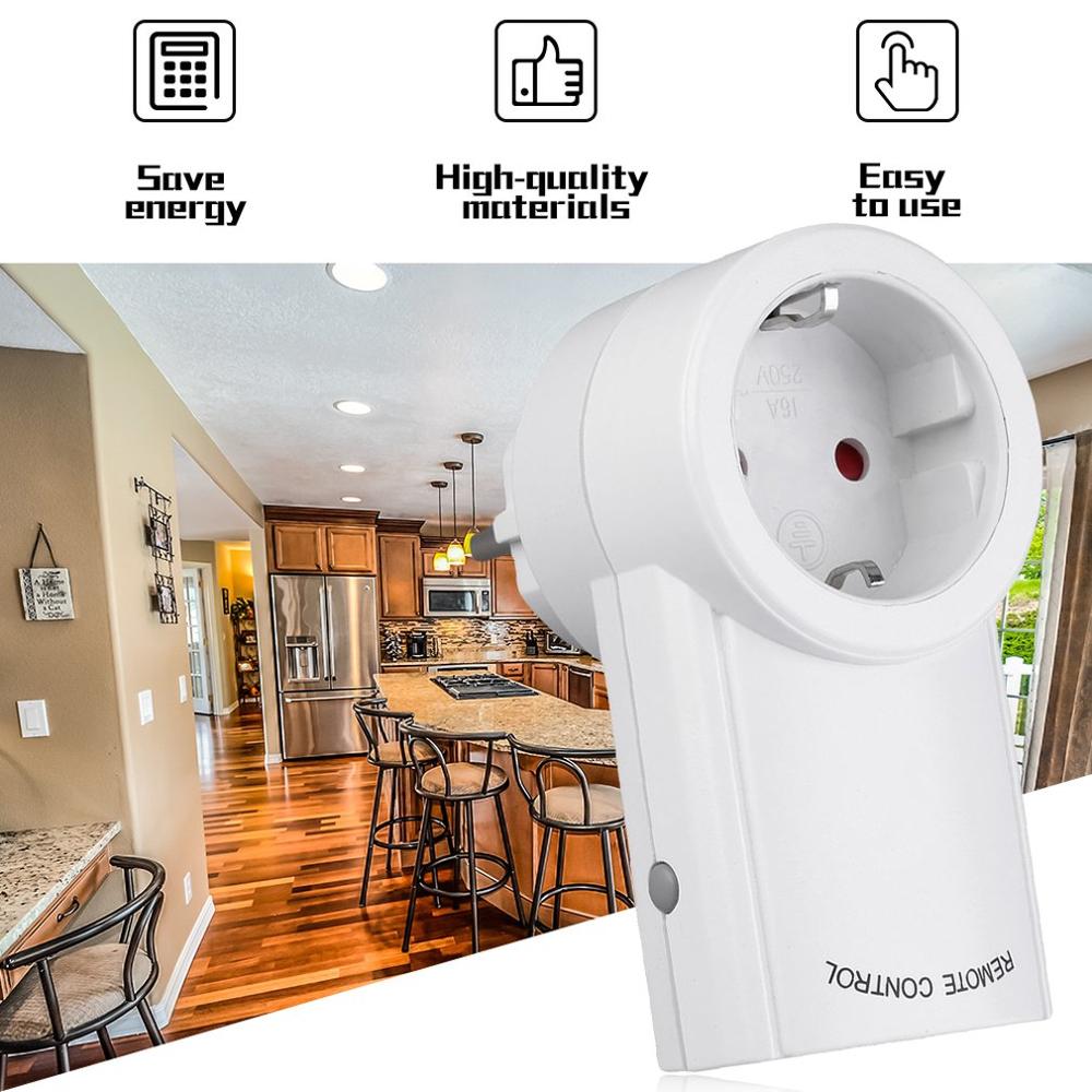 Wireless Remote Control Home House Power Outlet Light Switch Socket 1 Remote EU Connector Plug BH9938-1 DC 12V