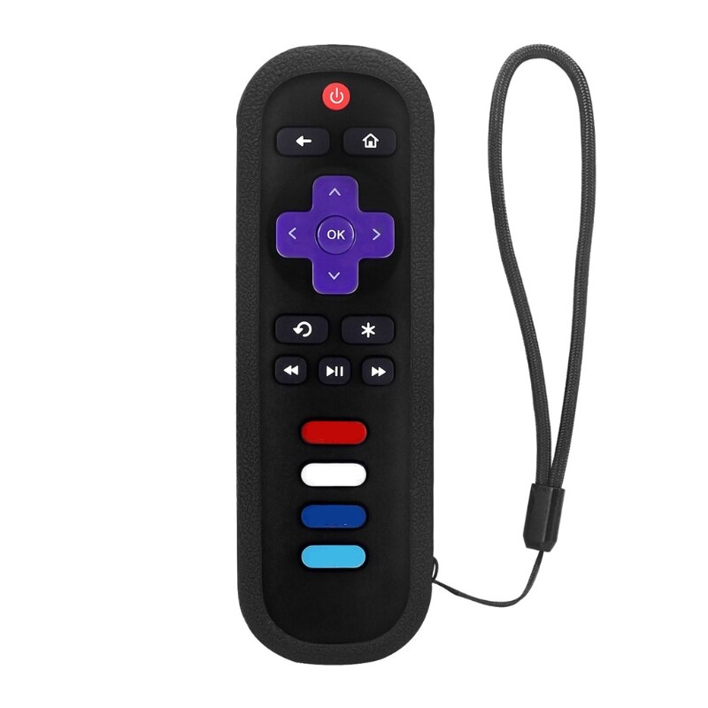 Silikonhülle für TCL Roku 3600R U1 Fernbedienung - Schutzhülle: Schwarz