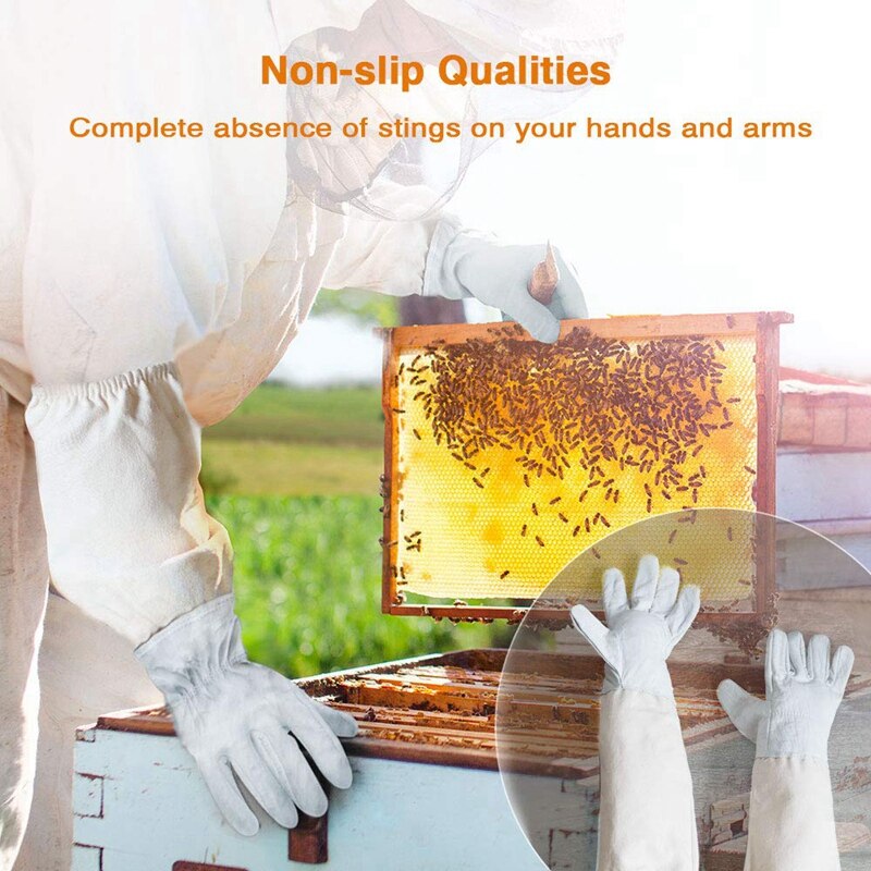 Bee Suit with Glove and Bee Hive Tool,Beekeeping Smock Protective Suit,Bee Suit Beekeeper Coveralls Jacket and Pants