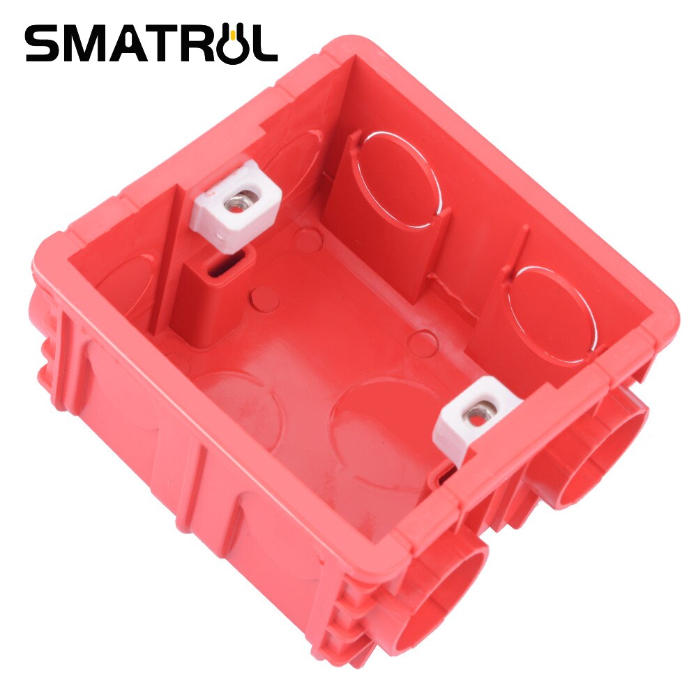 SMATRUL Adjustable Mounting Dark Box Internal Cassette 86 Type Switch Socket Wiring Back Box Ducts Electrical Accessories