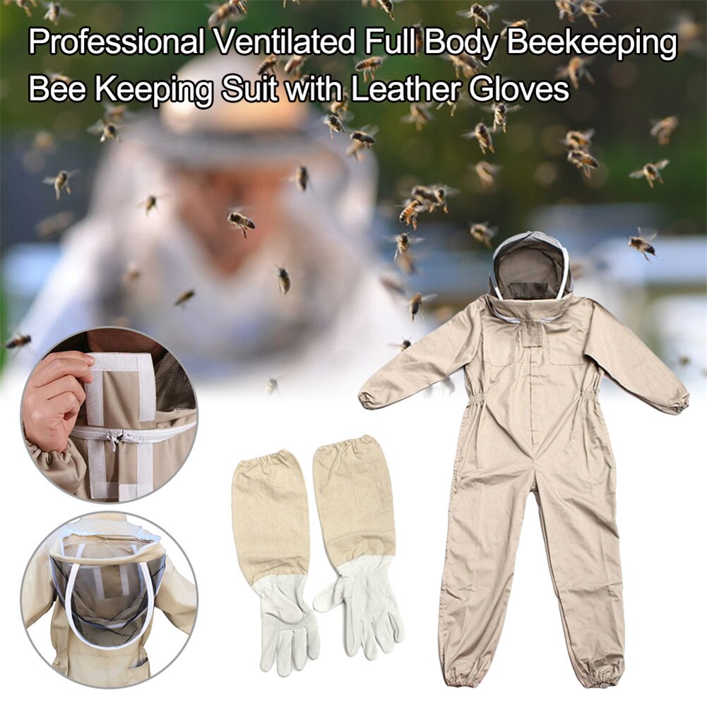 Combinaison de protection complète pour apiculture, chapeau, équipement pour apiculteur, gants de protection