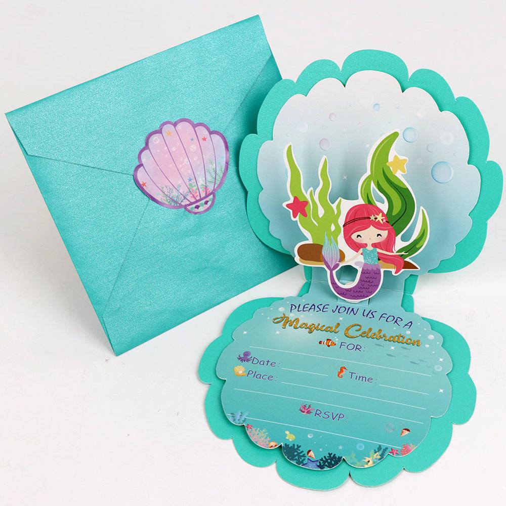 OurWarm Mermaid Boxes Little Mermaid Party Supplies Birthday Mermaid Favor Bag Banner Bracelet Baby Shower Candy Box: E