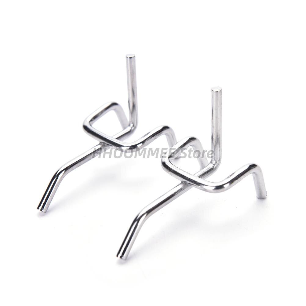 10PCS Steel Pegs Board Pegboard Hooks Garage Work Shop Storage Display Organization Steel Hanging Tool Storage Hooks
