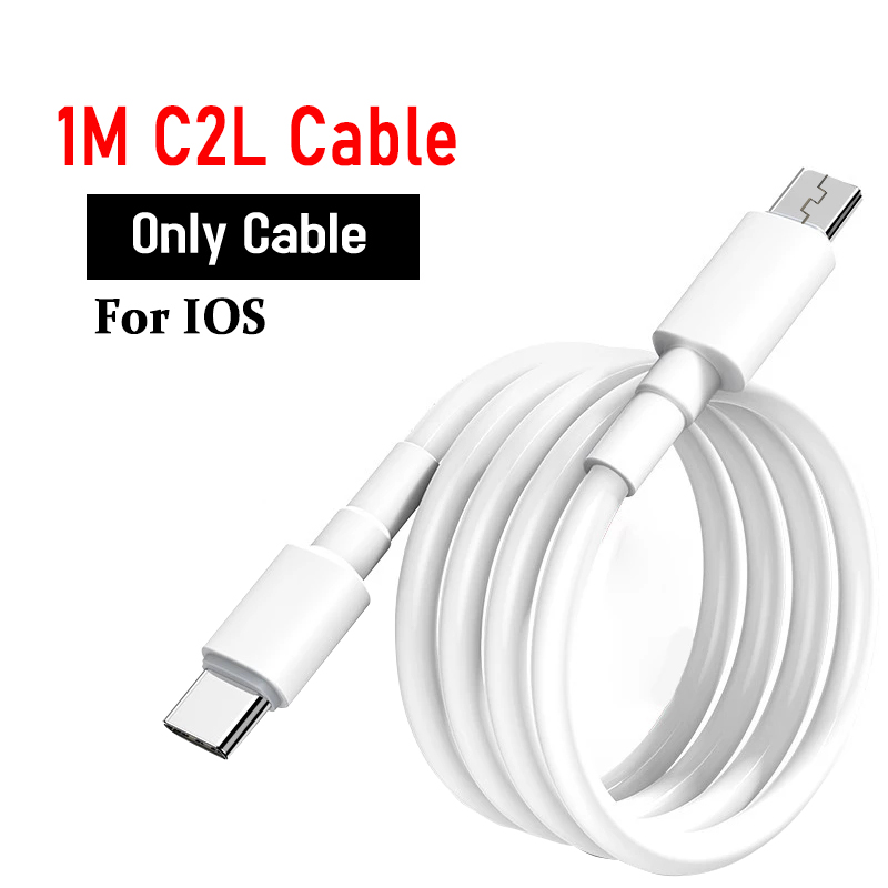 PD 20W USB Ladegerät Kabel Typ C zu IOS Schnelle Lade für iPhone 13 12 11Pro Max 6 7 8 iPad Ladegerät Daten USB C Kabel: 1M C2L