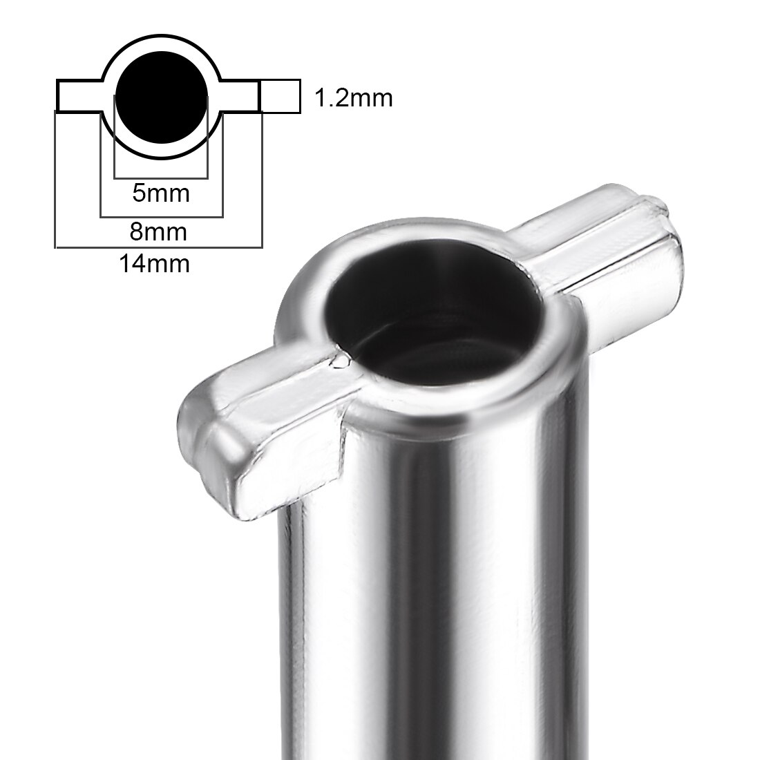 uxcell 5Pcs Electrical Cabinet Key 5mm Hole Zinc Alloy Water Meter Box Safety Key