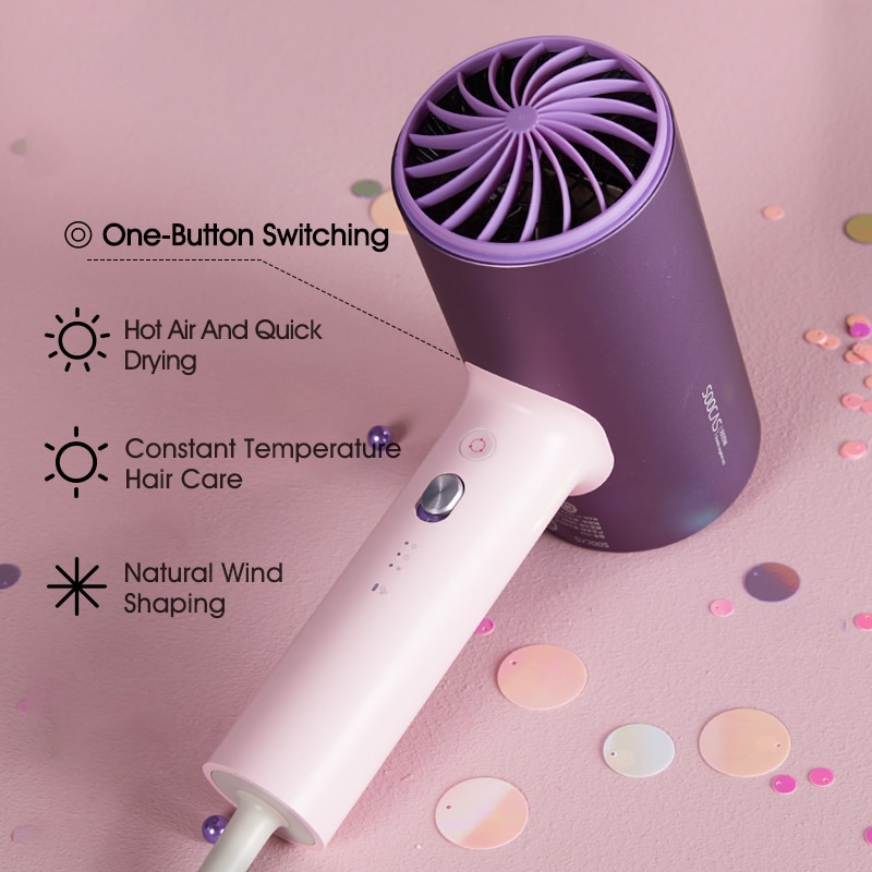 SOOCAS H5 Upgraded Anion Hair Dryer for Xiaomi Blow Dryer Quickly Dry High-power Thermostatic Electric dryer