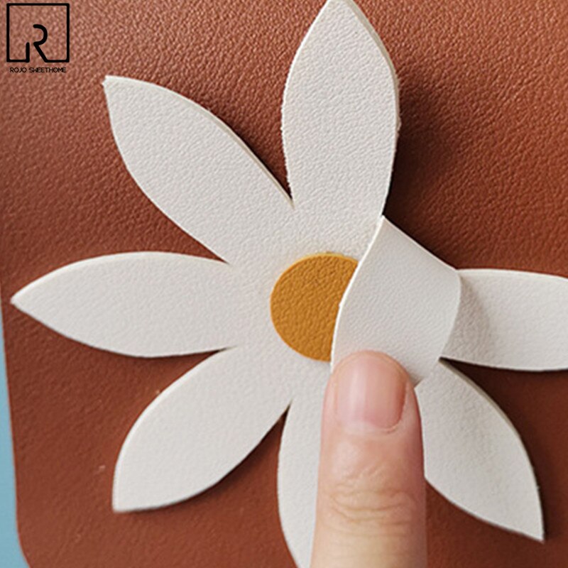 Handmade Leather Toilet Paper Holder Waterproof Flower Bathroom Roll Tissue Box Washroom Contact Paper Storage Rack Home Decor