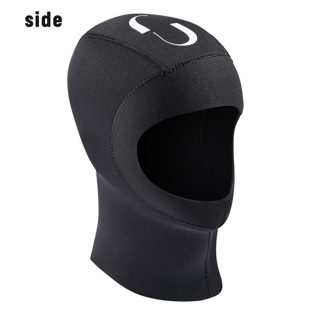 Gorra negra de neopreno de 5mm para hombre y mujer, traje de buceo, capucha elástica, buceo, Surf, Kayak, Bodyboard, natación, cubierta para la cabeza de invierno